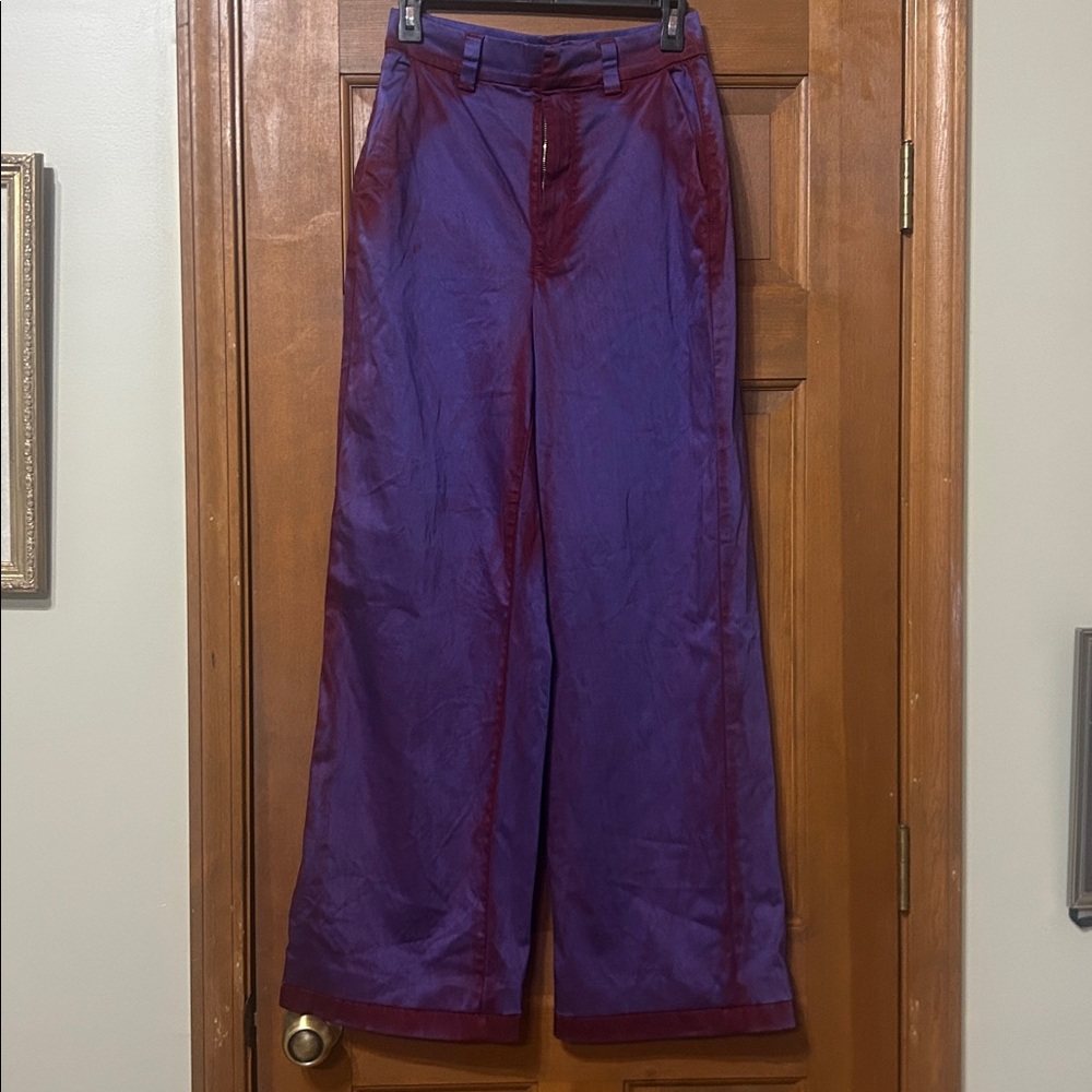 COTTON CITIZEN the London Relaxed Pant in Purple/maroon  size 26